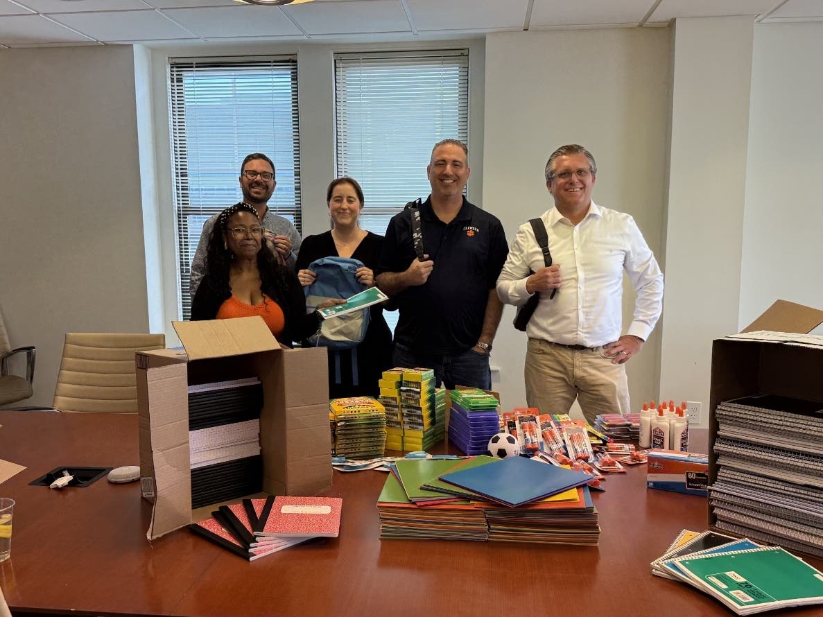 Members of Fox Rothschild's Atlantic City office donated over 100 backpacks and other supplies to Jewish Family Services of Atlantic and Cape May Counties.