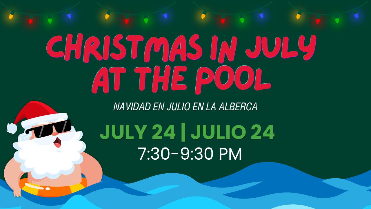 Christmas in July at the Pool