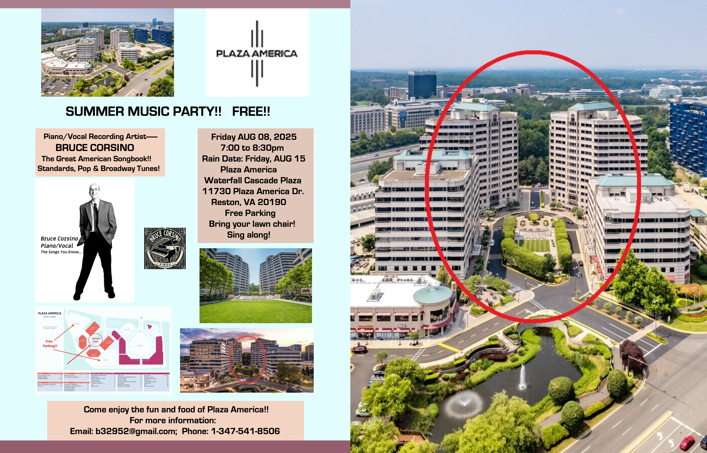 Bruce Corsino: LIVE at Plaza America: FREE!