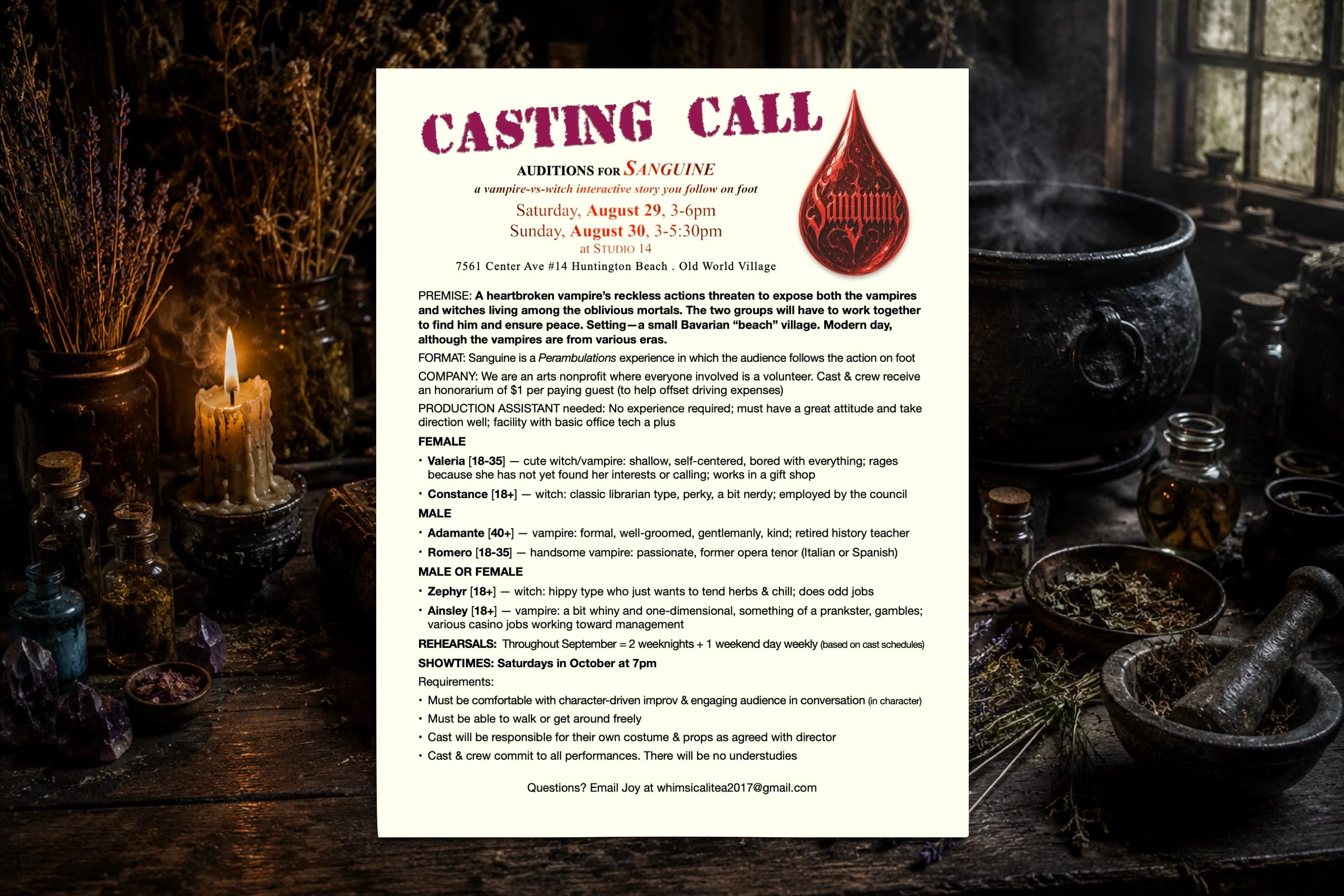 Auditions for October show