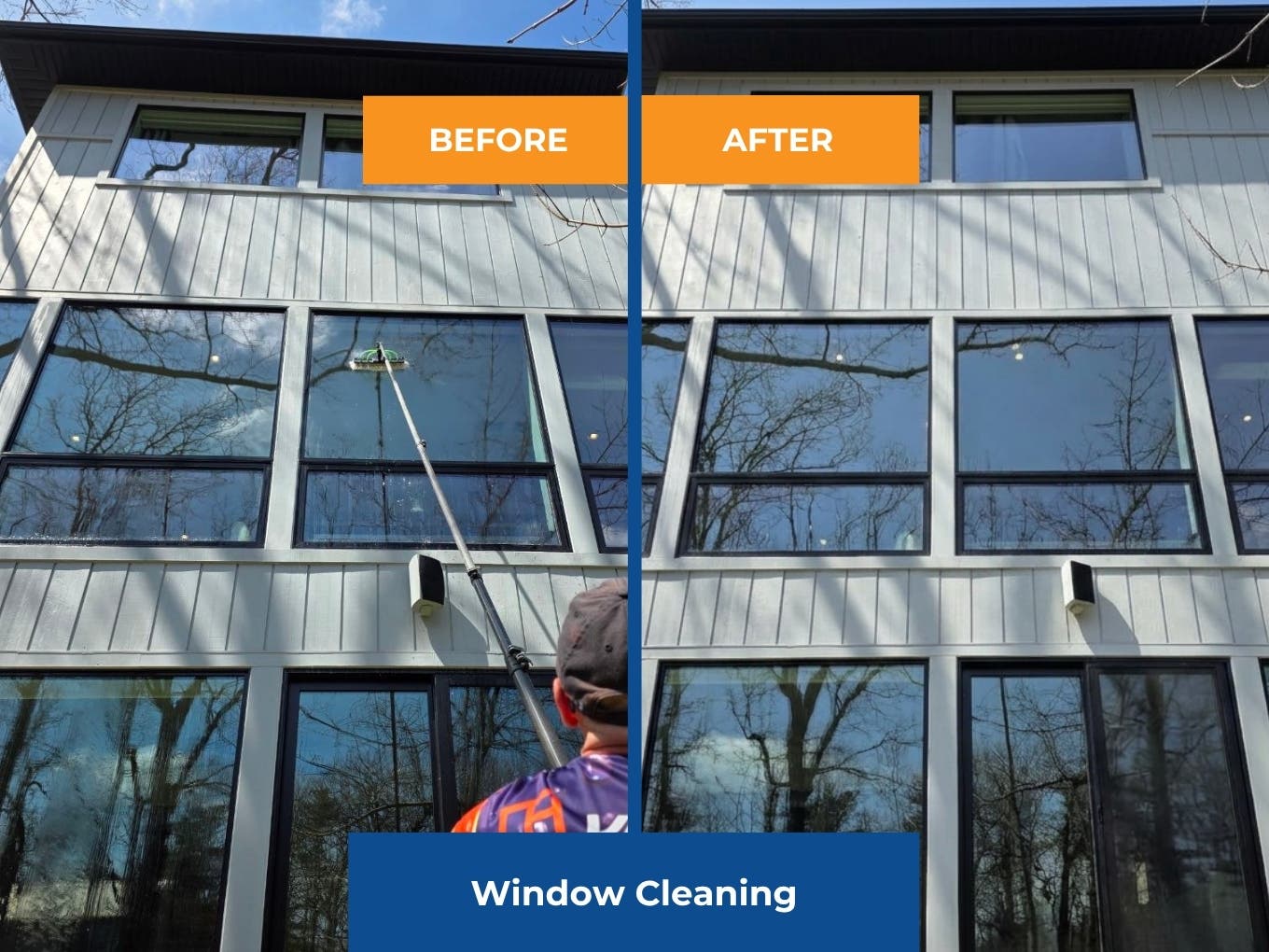 Window Cleaning in Lake Forest, IL – Streak-Free Glass & Full Summer Views Restored