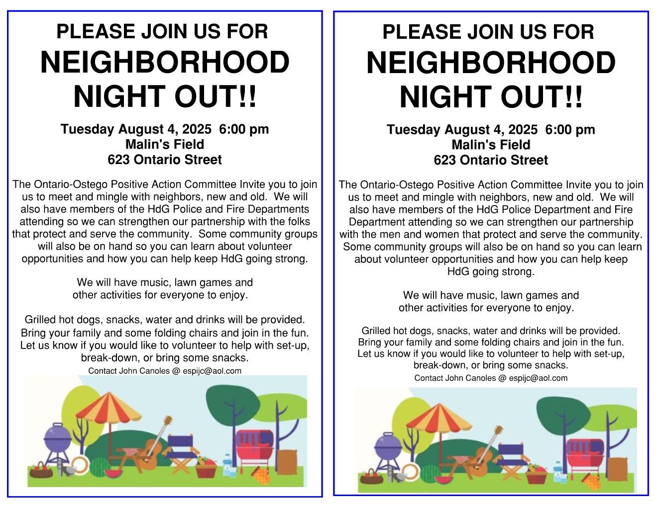 Neighborhood Night Out!!
