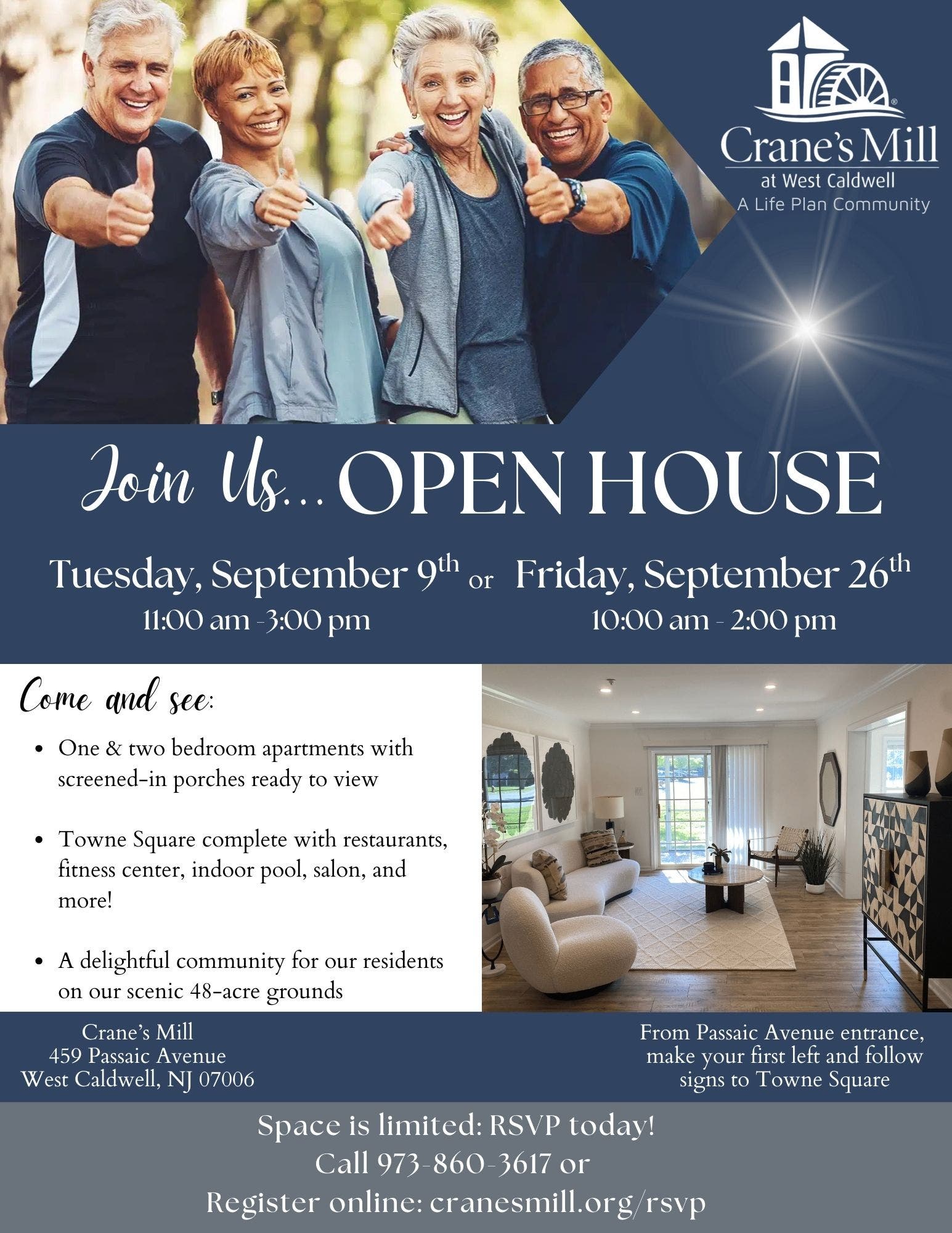 Sep 26 | Crane's Mill Open House | Caldwells, NJ Patch