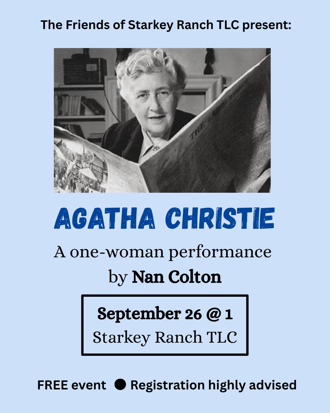 Agatha Christie: A One-Woman Performance
