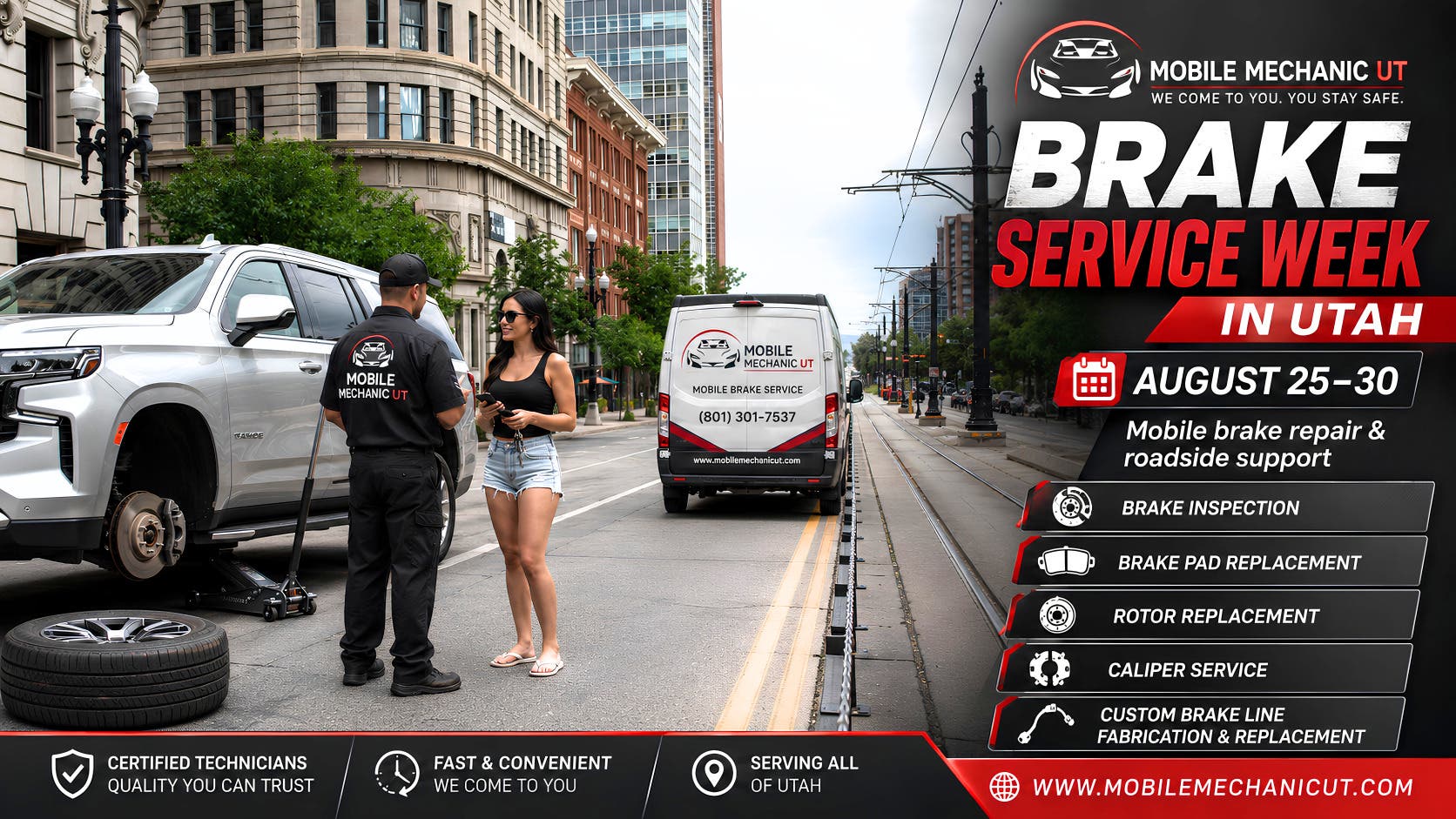 Brake Service Week in Utah – Mobile Brake Repair
