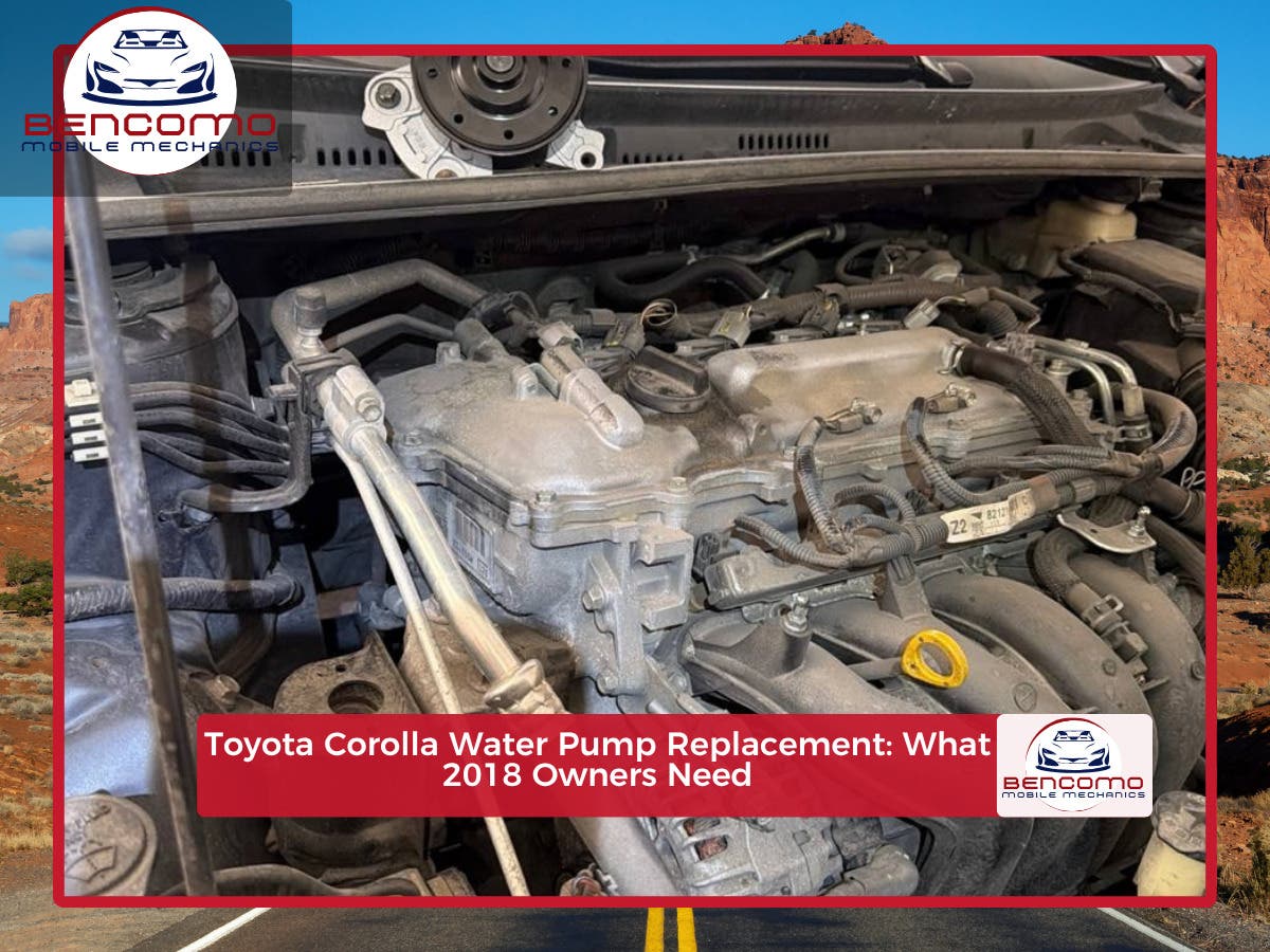 2018 Toyota Corolla Water Pump Replacement — We Come to You in Utah