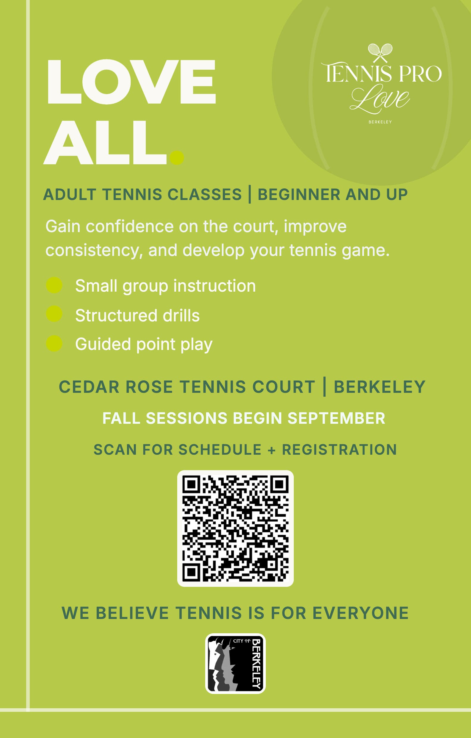 3.0+ Tennis at Cedar Rose Park
