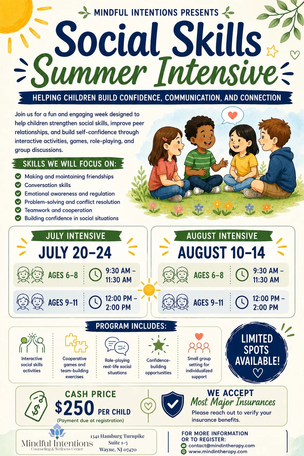 Summer Social Skills Group - Ages 6-11