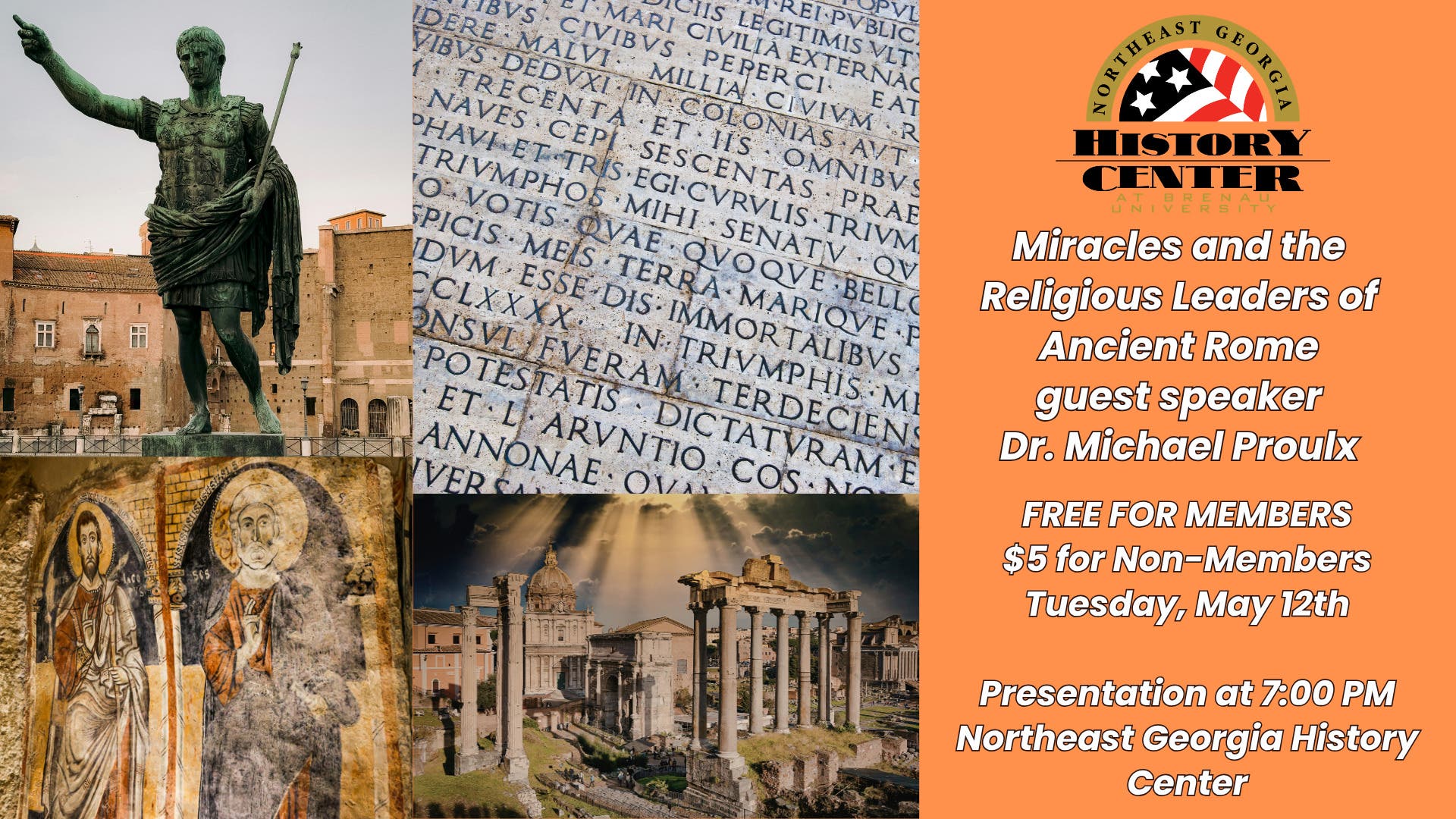 May Forum: Miracles and the Religious Leaders of Ancient Rome