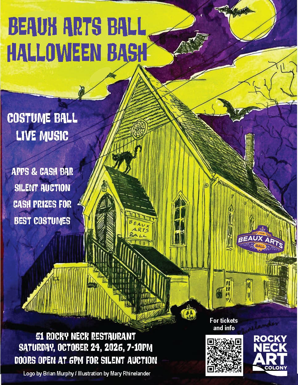 Rocky Neck Art Colony Announces 2026 Beaux Arts Ball Halloween Bash
