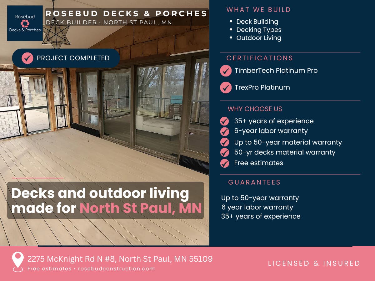 Older Decks in North St. Paul: The Parts That Give Out First