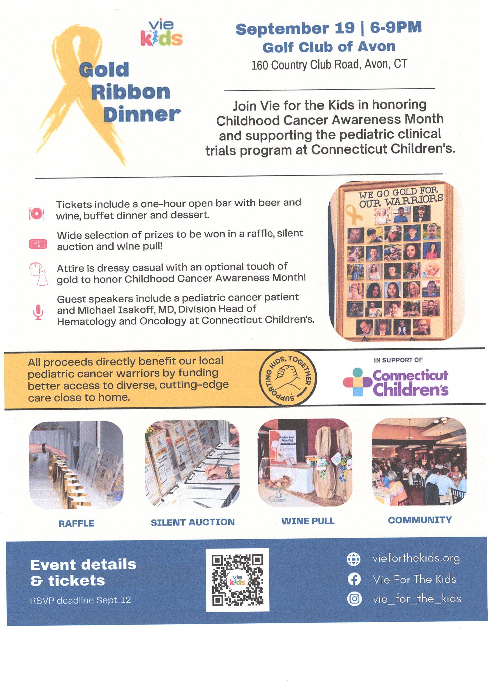 Vie for the Kids Gold Ribbon Dinner