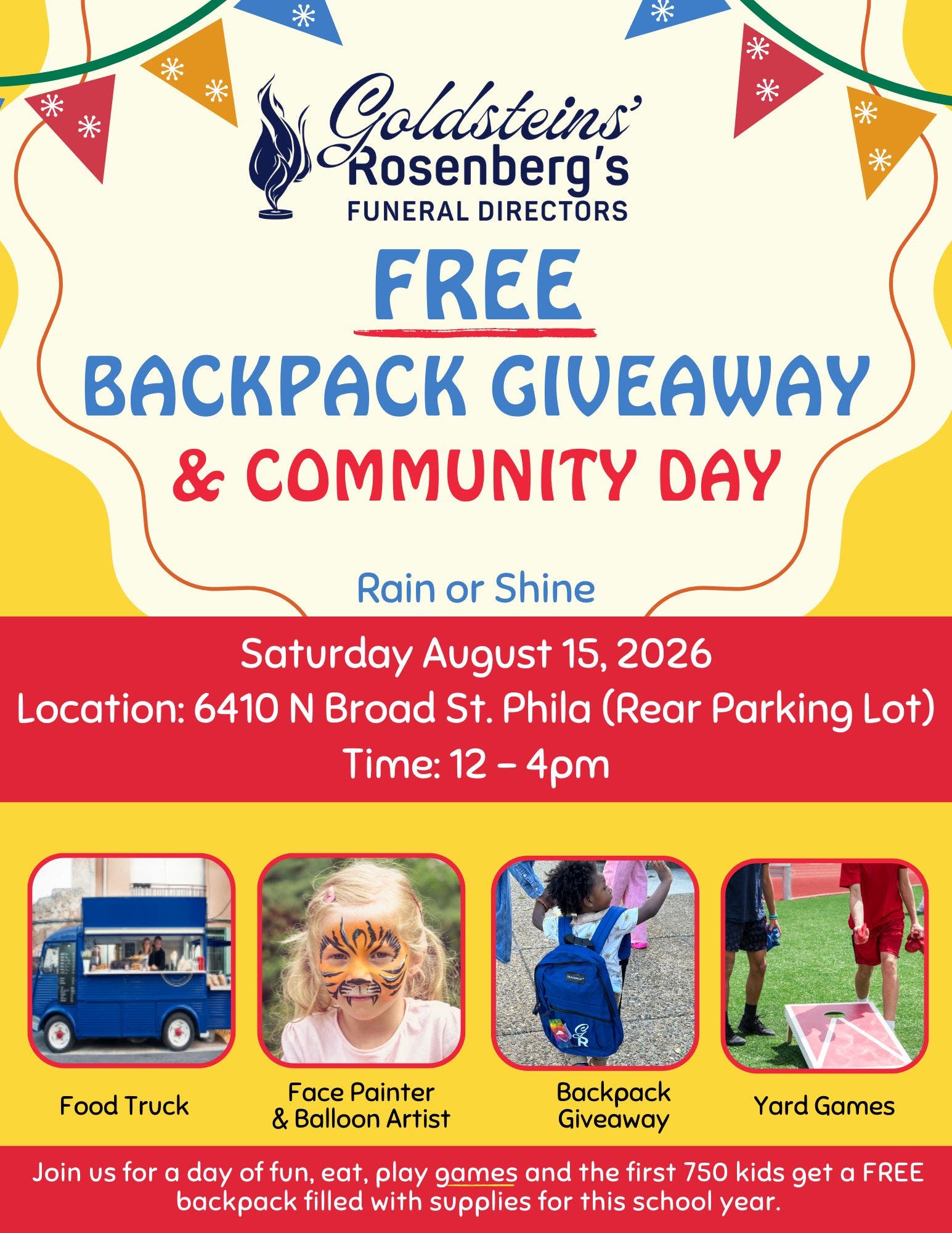 FREE Backpack Giveaway and Community Day!
