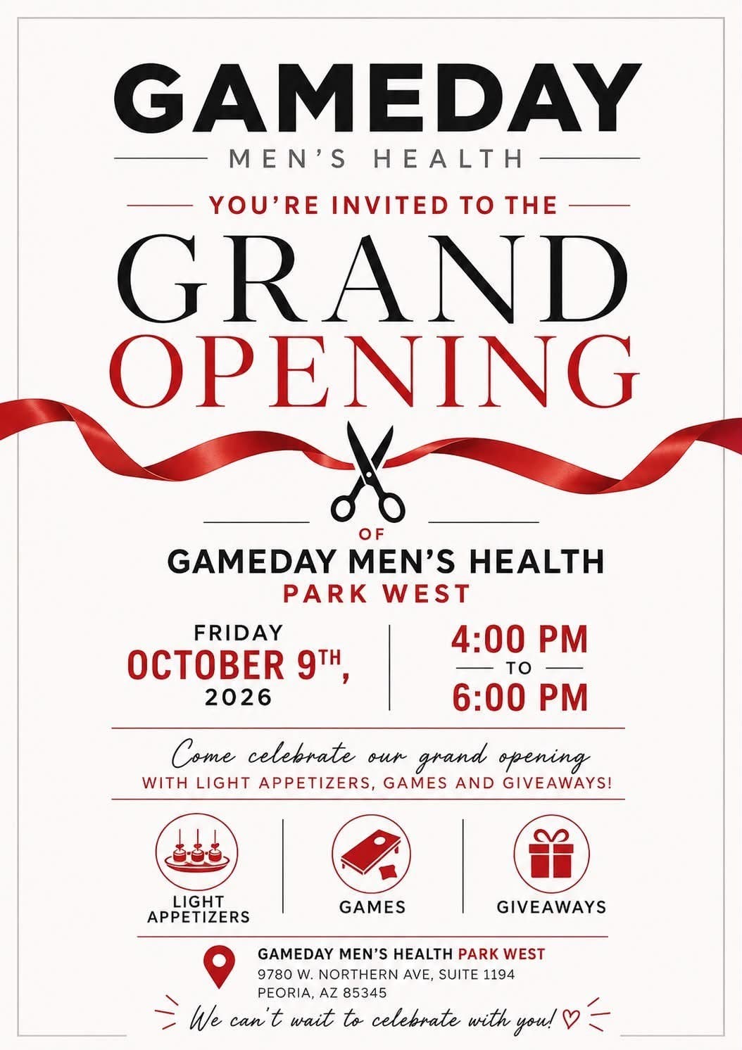 Gameday Men's Health Park West Grand Opening