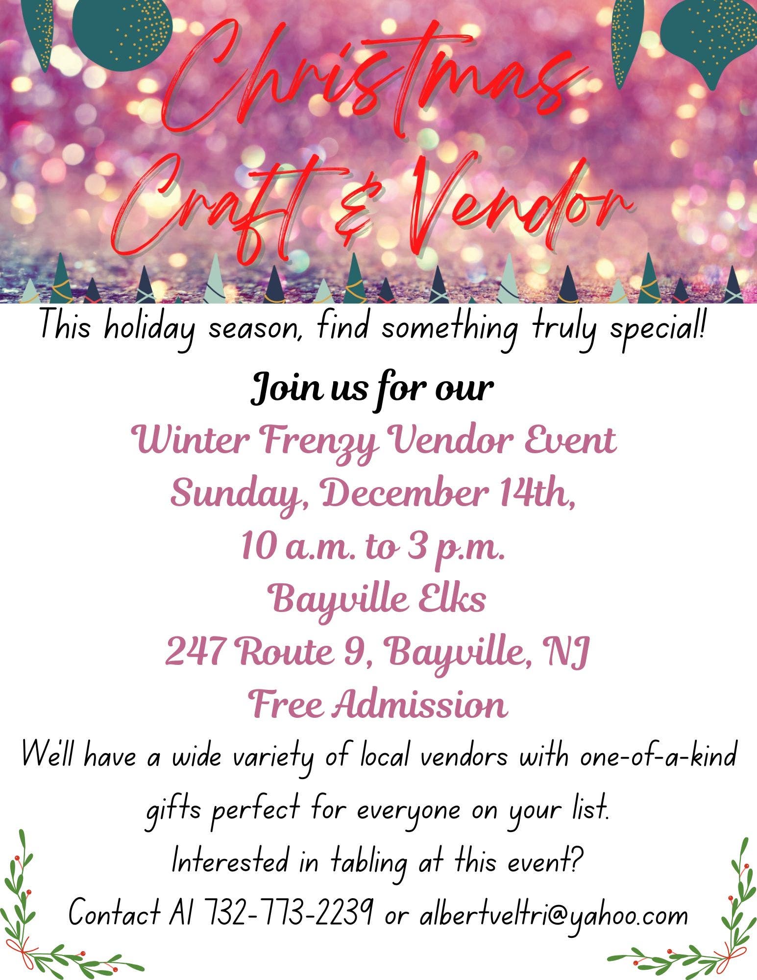 Winter Frenzy Vendor Fair