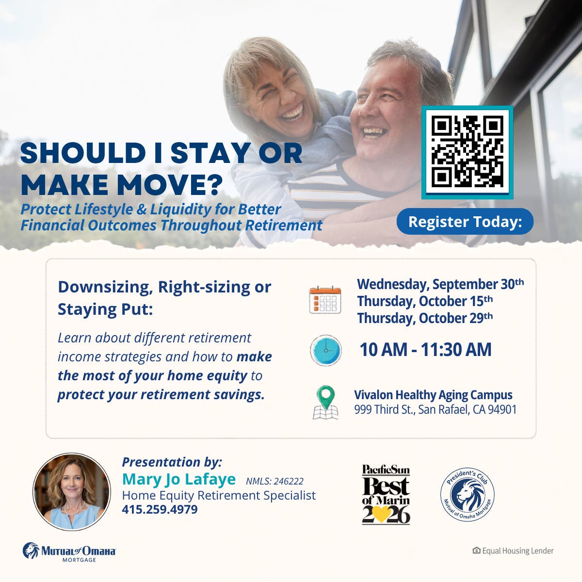 🏡 FREE Seminar — Downsizing, Rightsizing — or Staying Put?