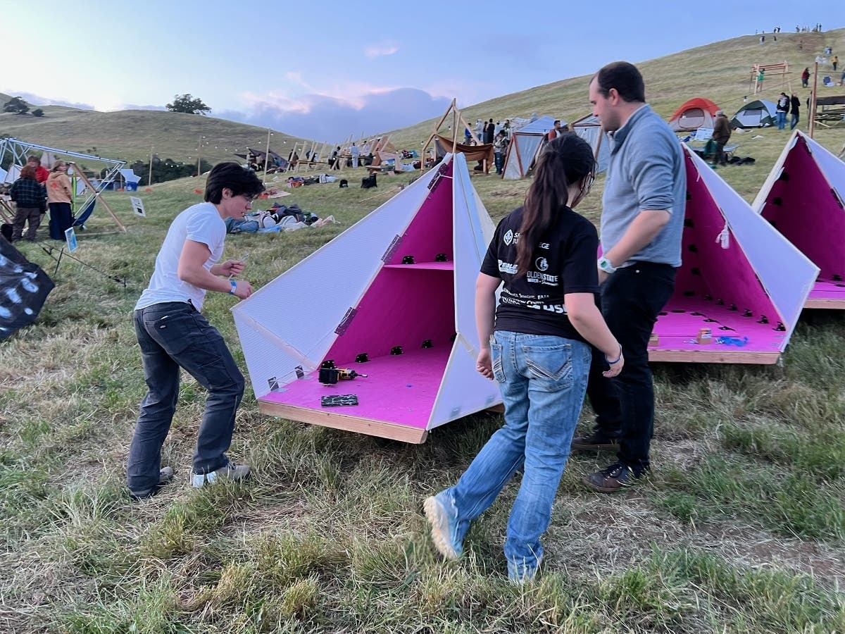 SRJC students defeated dozens of visiting teams at Cal Poly’s nationally known Design Village competition, earning the Best Construction Award during the architecture club’s first appearance at the annual outdoor design challenge.