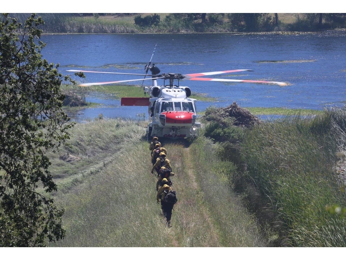 Firefighters were called to a fire near Angwin while a fallen oak tree shut down Rutherford Cross Road, as heat and gusty winds descended on Napa County — with officials warning conditions remain dangerous.