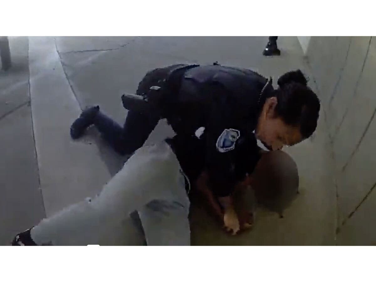 Newly circulated footage shows the same Fairfield officer involved in a controversial high school arrest (above) appearing during a separate incident to yank a young woman from a car by her hair, fueling anger at a packed City Council meeting.