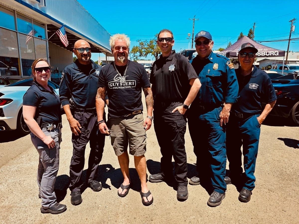 Healdsburg police thanked the celebrity chef, his foundation, and the Healdsburg Chevrolet dealership for recognizing emergency personnel.