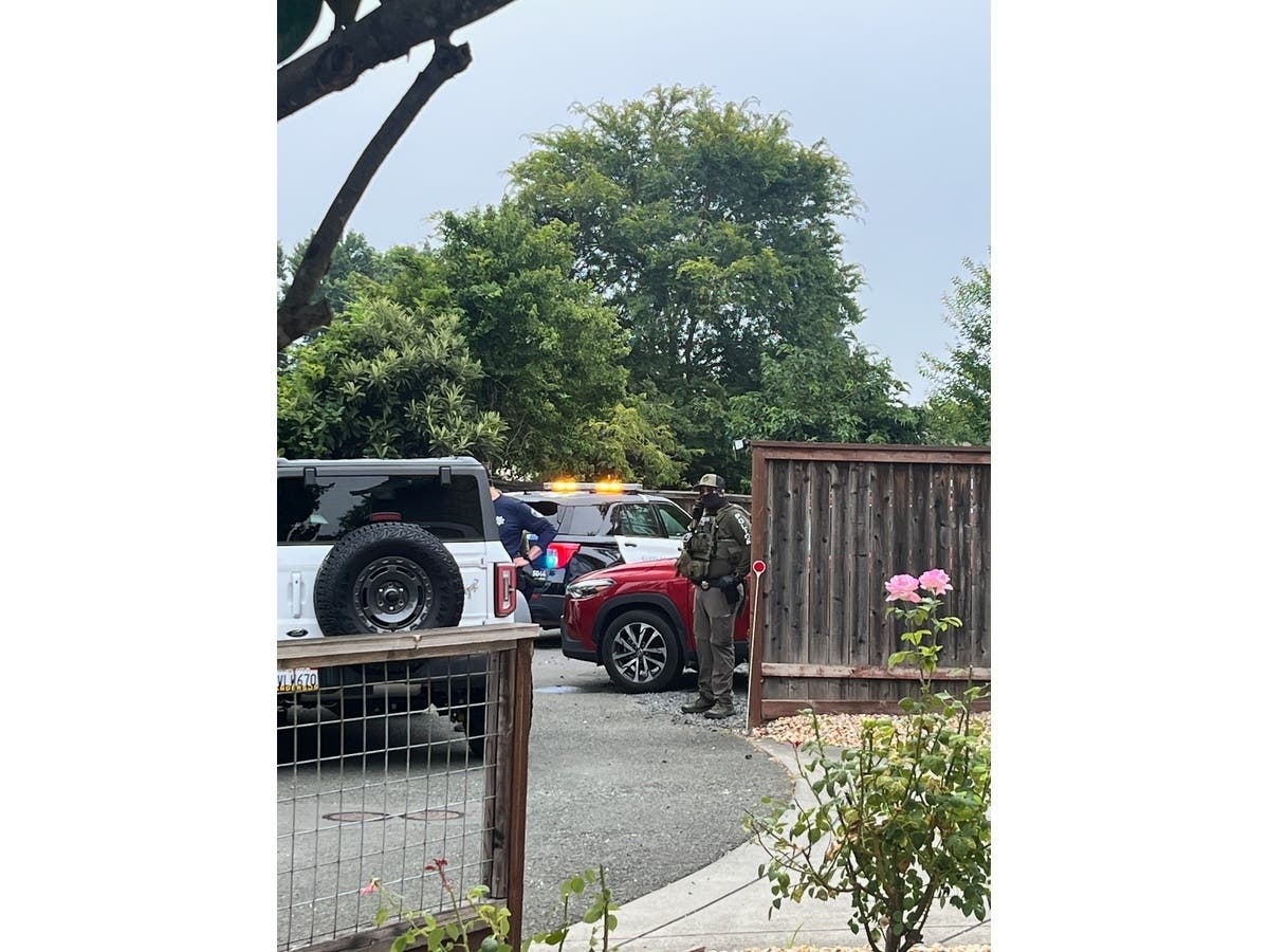 Santa Rosa Police Department serving a warrant on someone suspected of being inside the residence on March Ave.