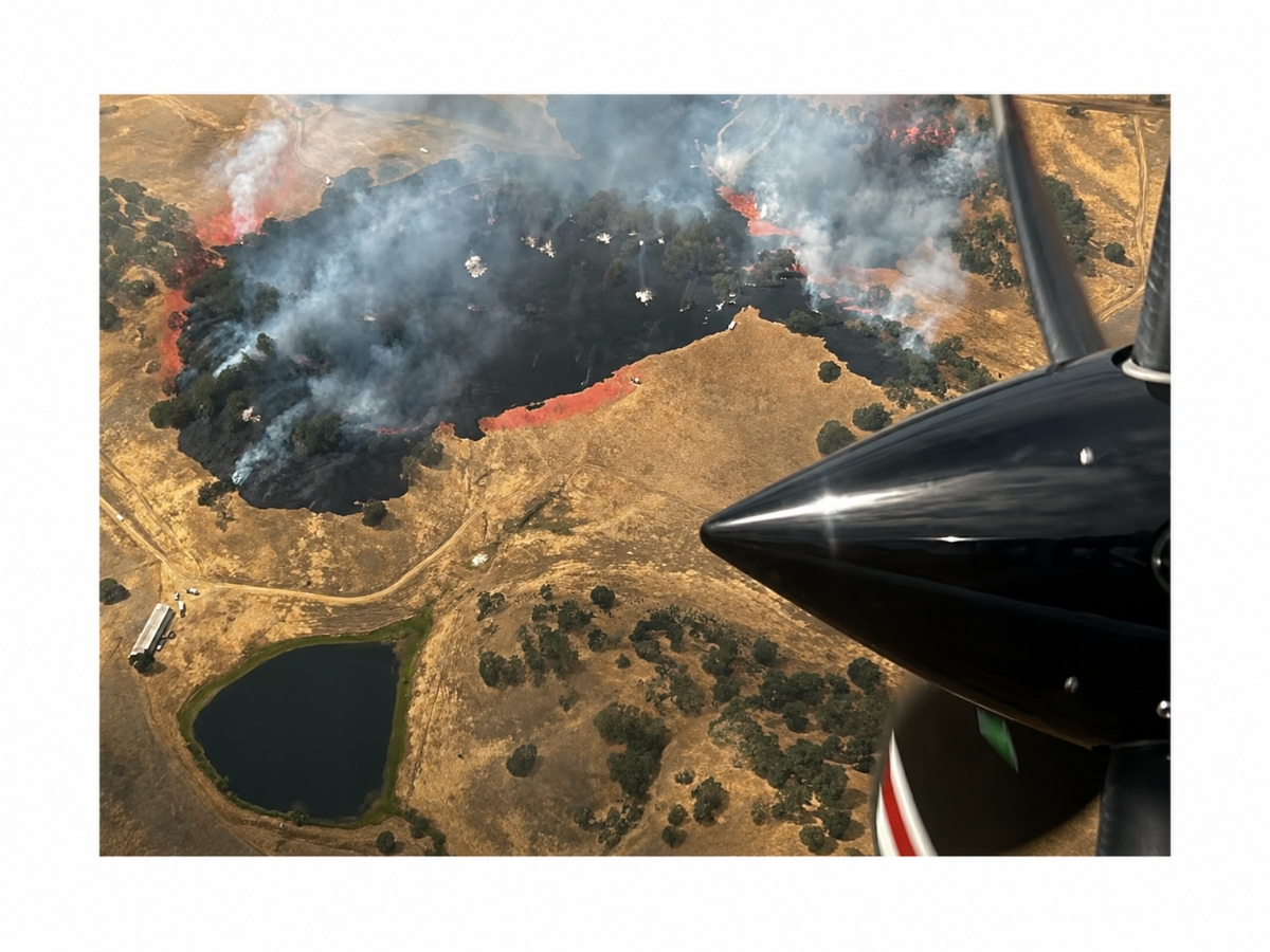 The Hardin Fire (above) was one of two wildfires that kept firefighters busy Monday in Northern California's wine country. The Ledson Fire in Sonoma County prompted evacuations.