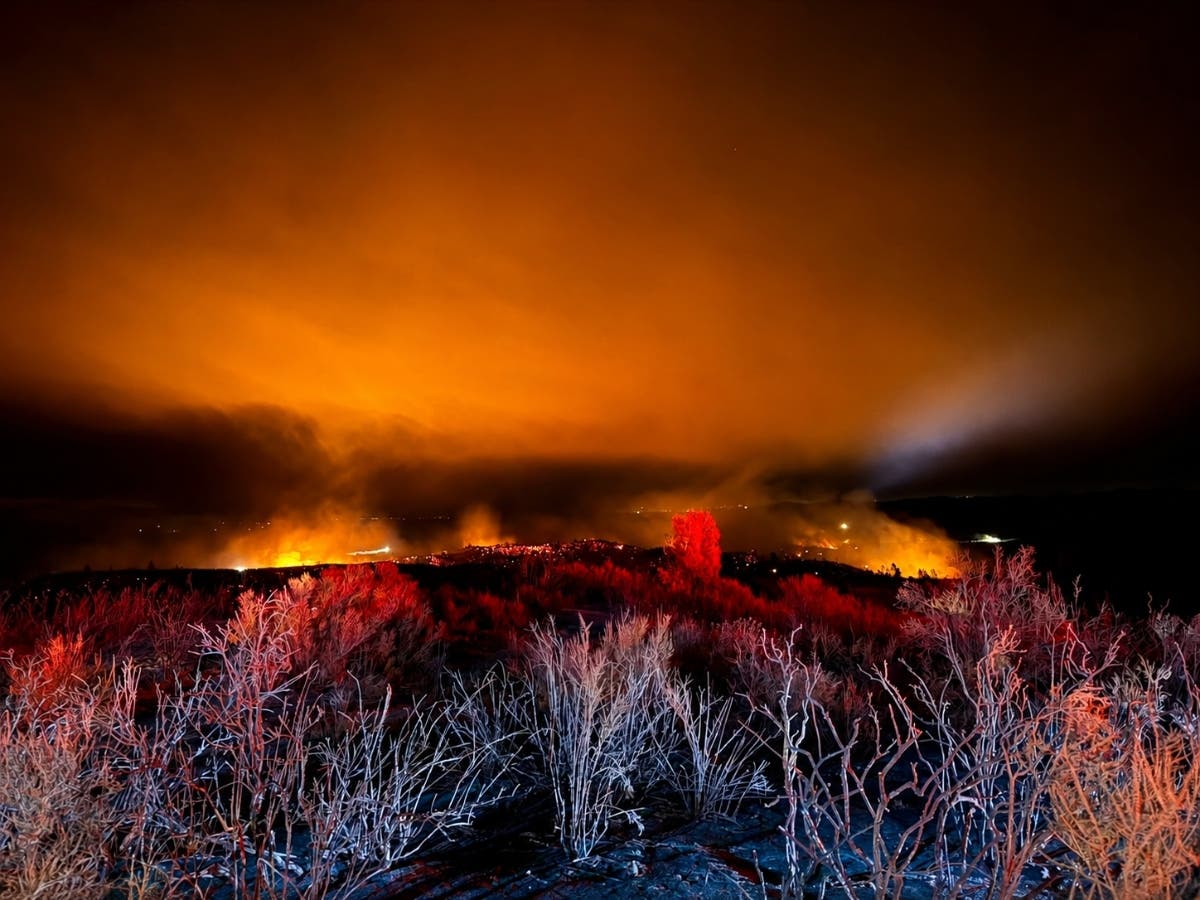 Night-flying helicopters, bulldozers, and ground crews gained ground on the Rumsey Fire as calmer overnight conditions helped slow its spread in remote Colusa County.