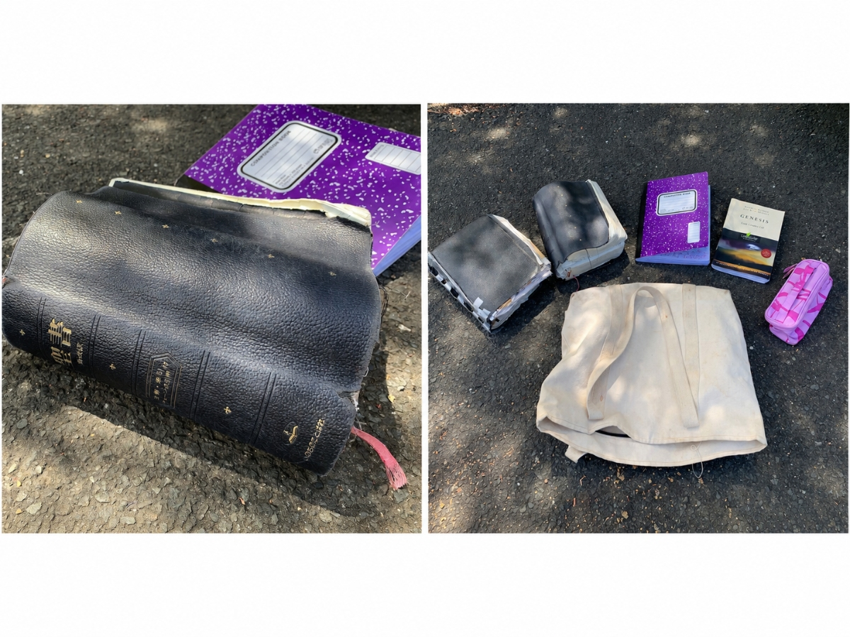 A woman's cherished bibles were stolen outside a Sebastopol church, whose pastor gave police surveillance footage used to arrest a suspect.