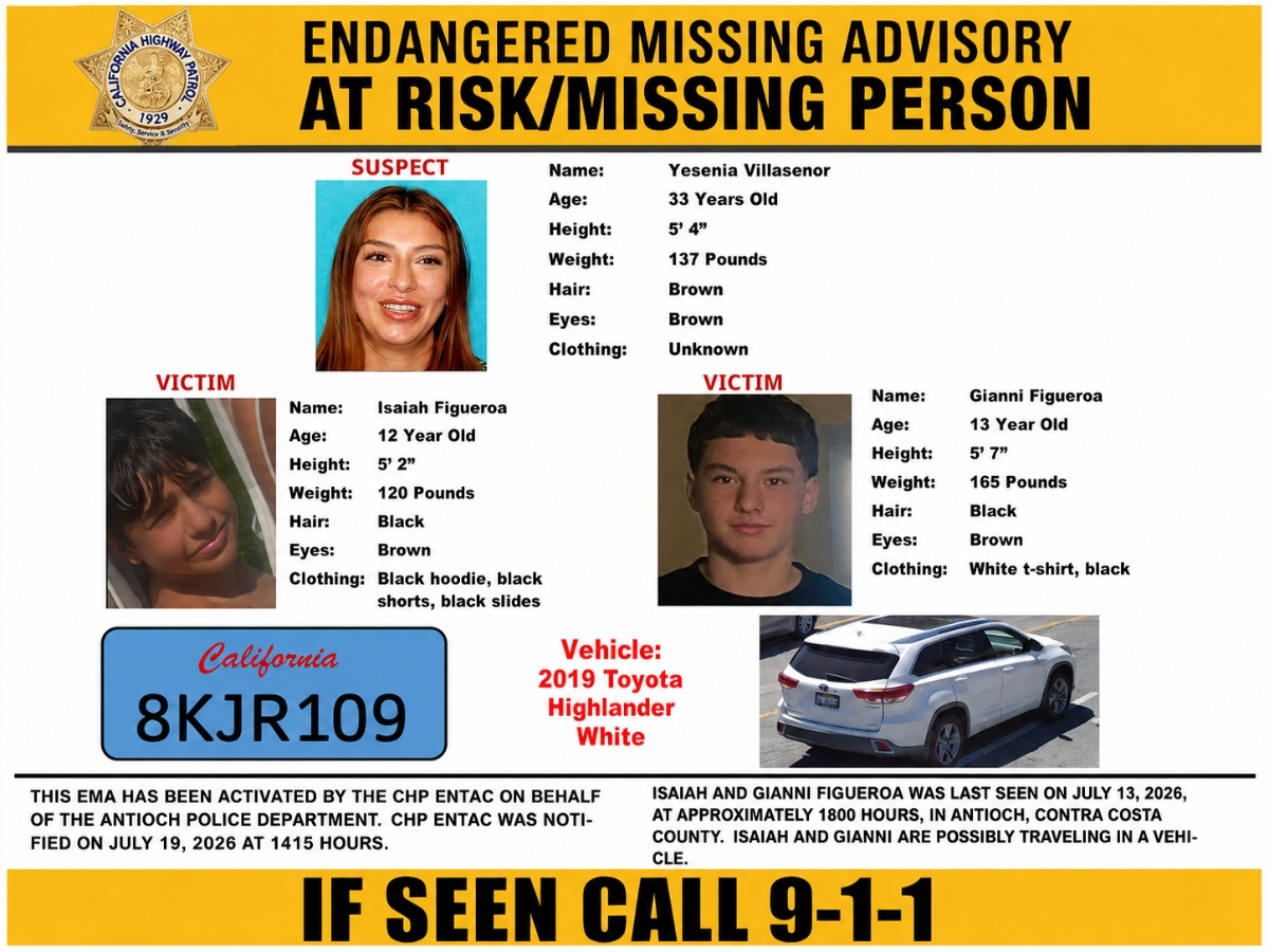 Isaiah and Gianni Figueroa were found safe Monday evening after a weeklong disappearance. The boys had last been seen with their mother, who was arrested in Contra Costa County on a misdemeanor domestic battery allegation the day before they disappeared.