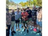 Lazy Bear Fund leaders joined representatives from Lyric and Positive Images of Sonoma County after announcing the largest charitable grants in the nonprofit's 30-year history during Lazy Bear Week in Guerneville.