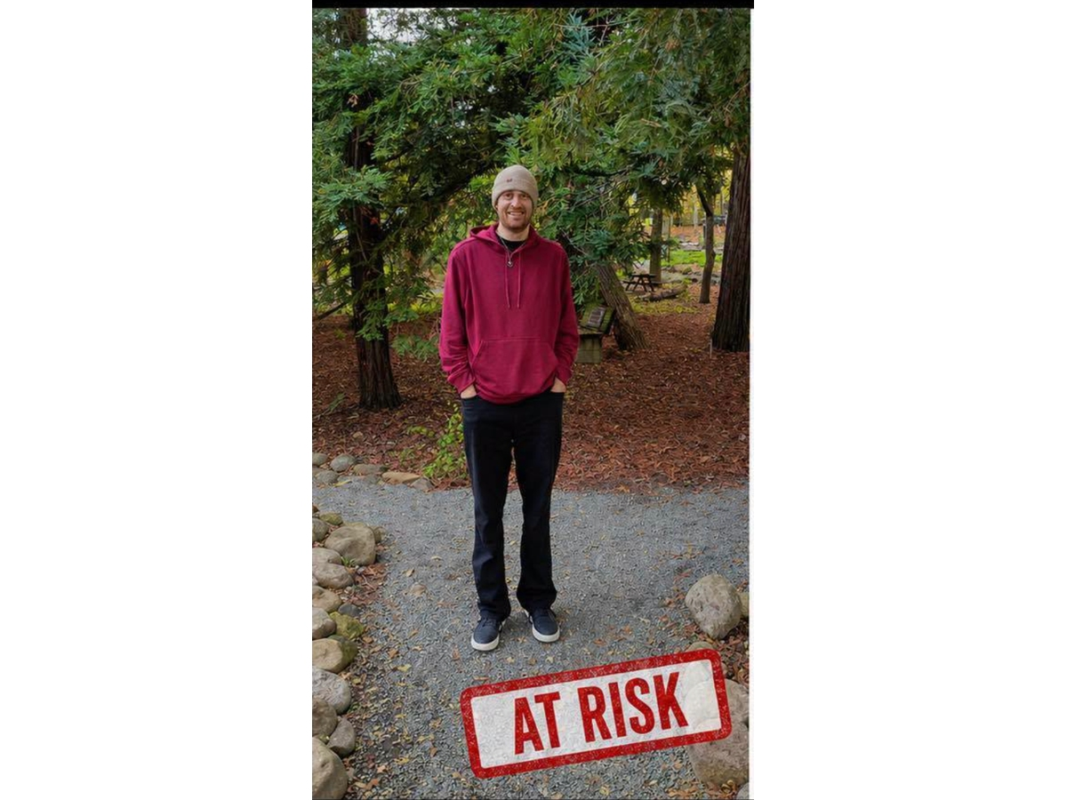 Anyone who has spotted this missing man, Benjamin Rowton, described as 6-foot-8, 189-pound, should contact Napa dispatch immediately.