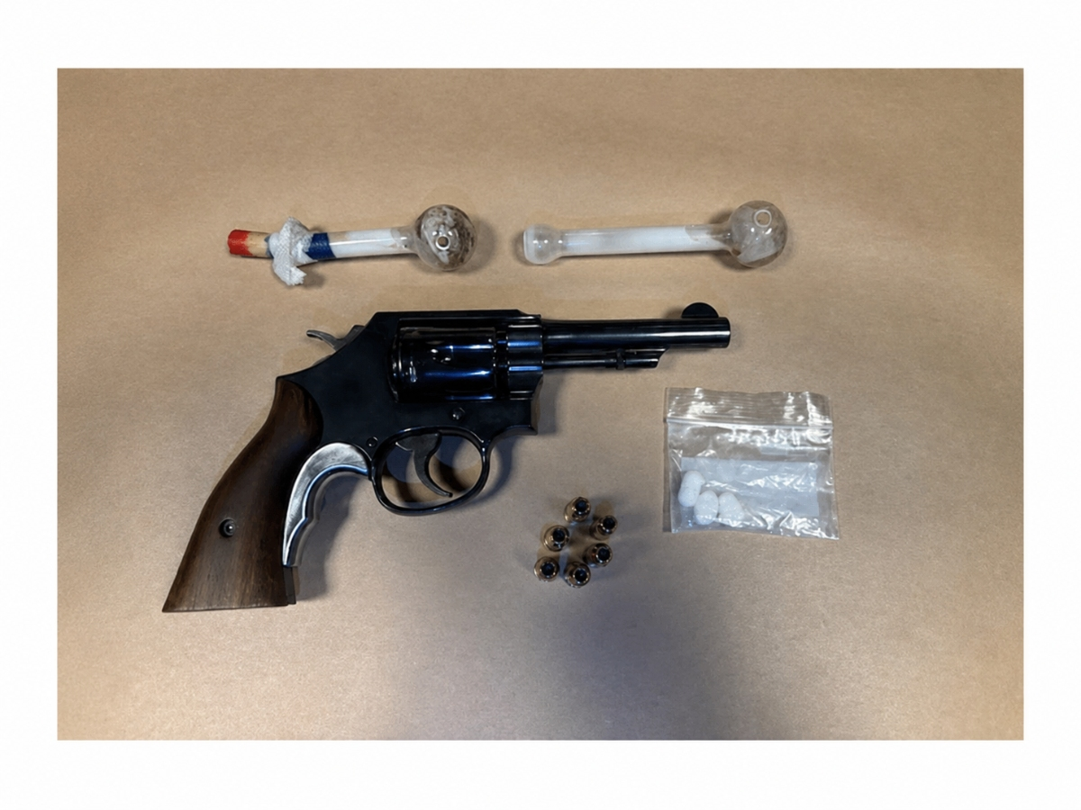 A traffic stop for expired registration led officers to a loaded gun and numerous identification cards.