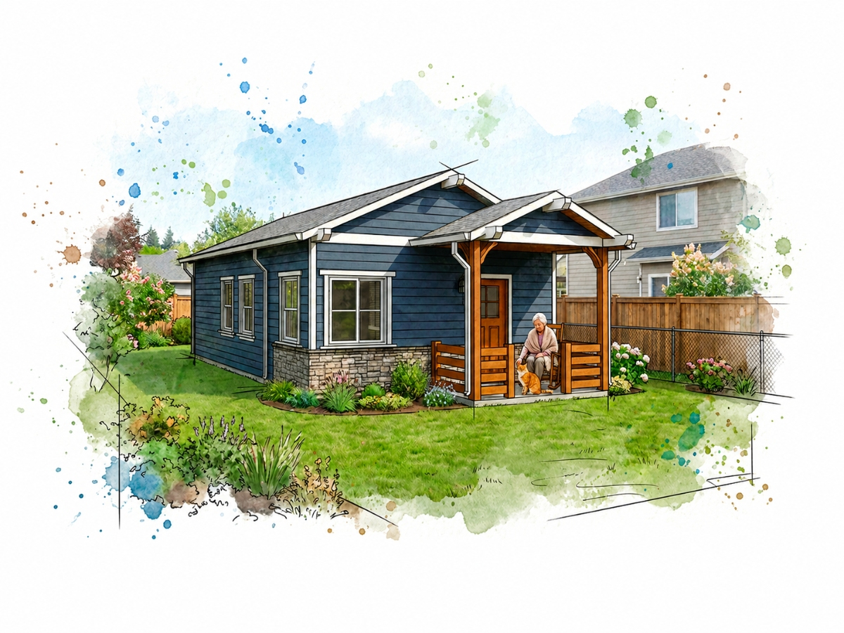 "Ready-to-permit" backyard housing designs (above), a proposed hillside home that would remove 20 trees, and decisions involving a school are on the Aug. 17 Lafayette Planning Commission meeting agenda.