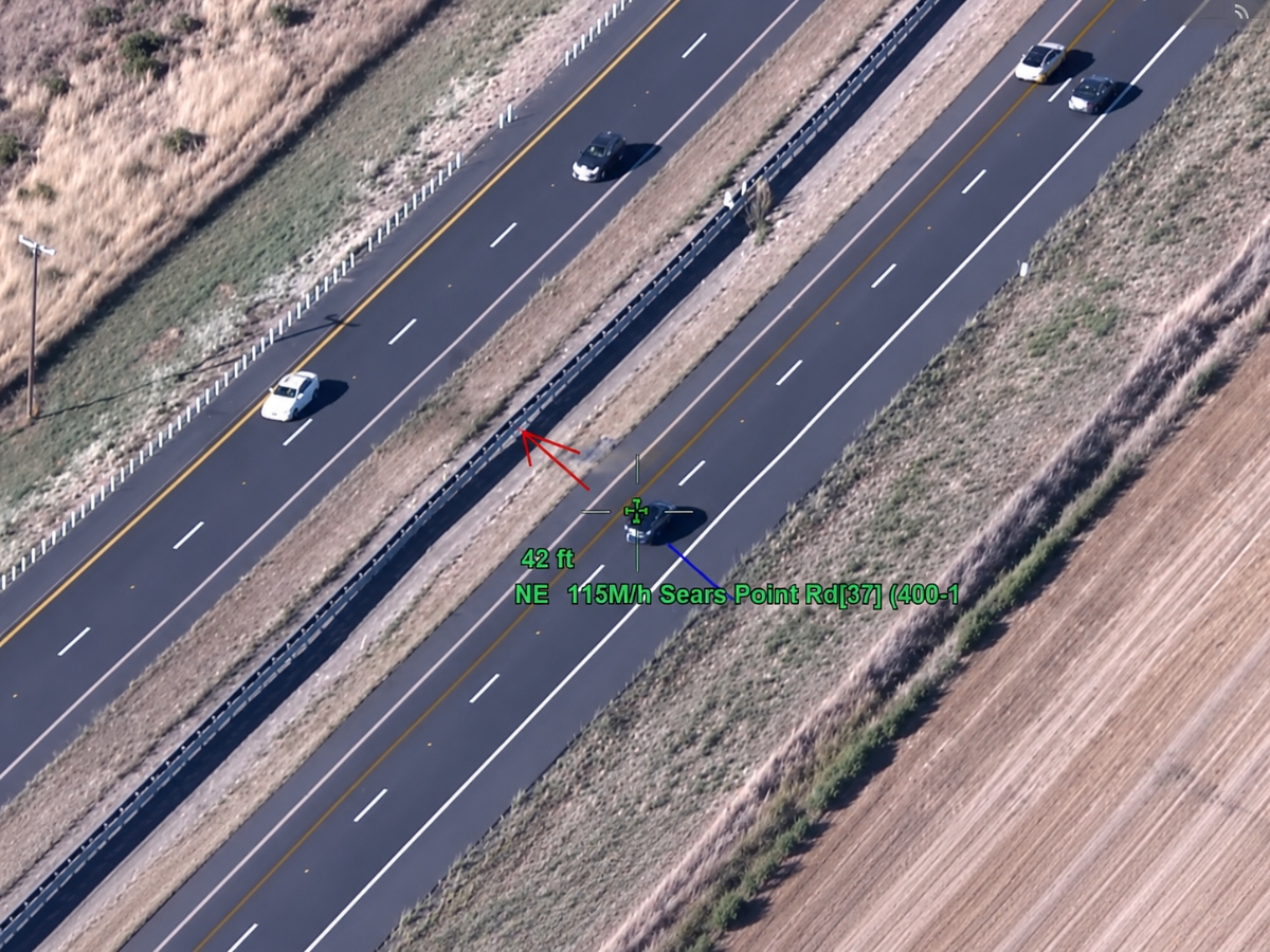 A stolen vehicle, an aerial pursuit, and an attempted carjacking ended with the suspect in custody.