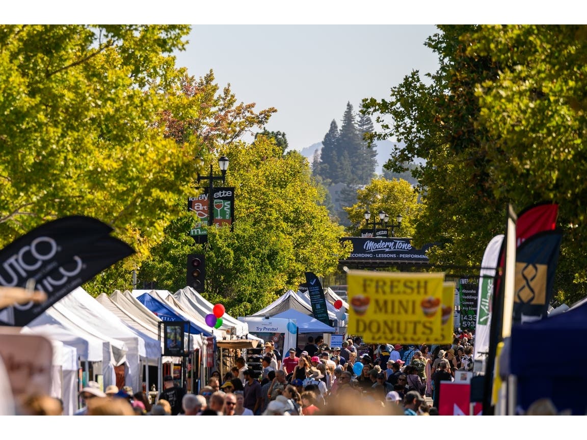 Browse local art, sample food and drinks, and catch performances across four stages at the downtown Lafayette festival in September. 