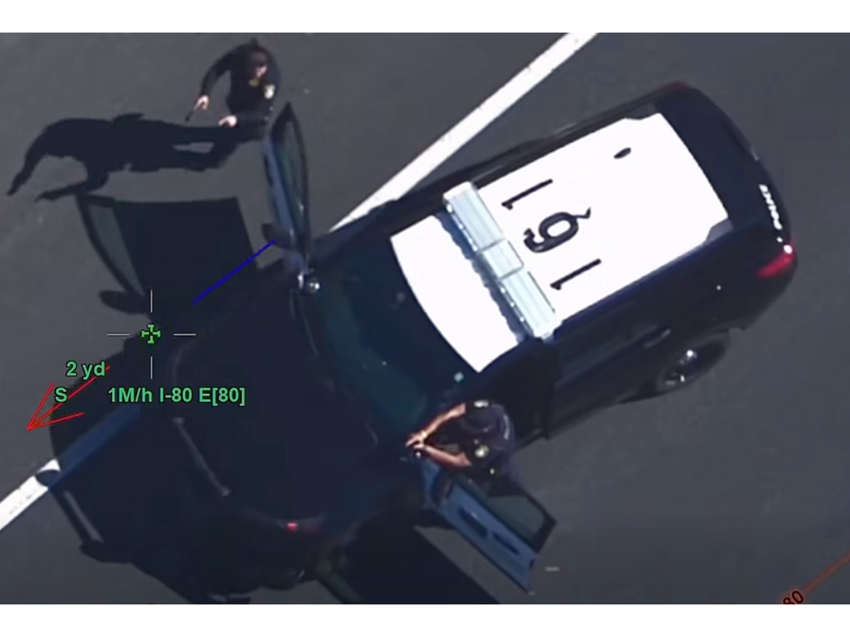 Authorities from around the North Bay chased a vehicle as the driver swerved around other vehicles and onto the shoulder at 100 miles per hour while being followed by a helicopter overhead, according to the Sonoma County Sheriff. 