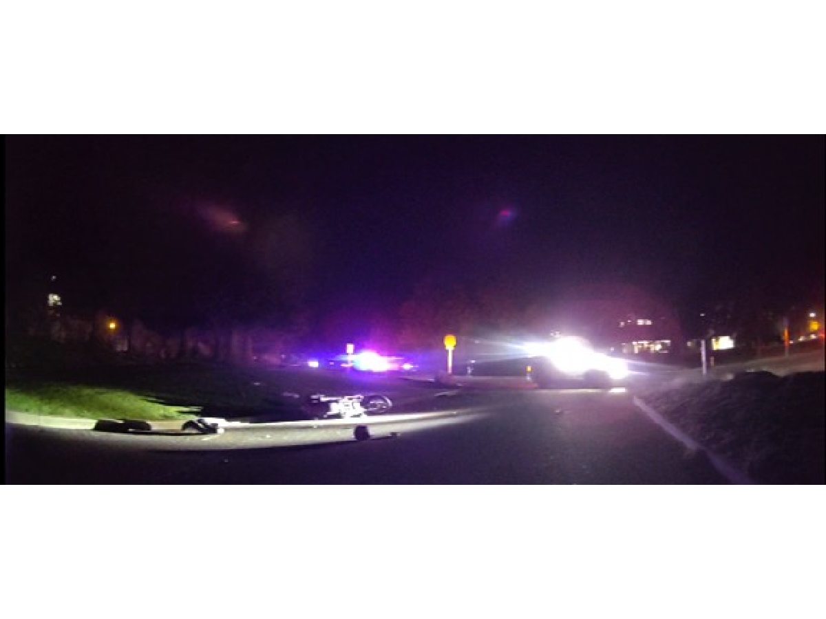 A witness reported that a motorcycle rider found with critical injuries may have struck a raised center median in Petaluma.