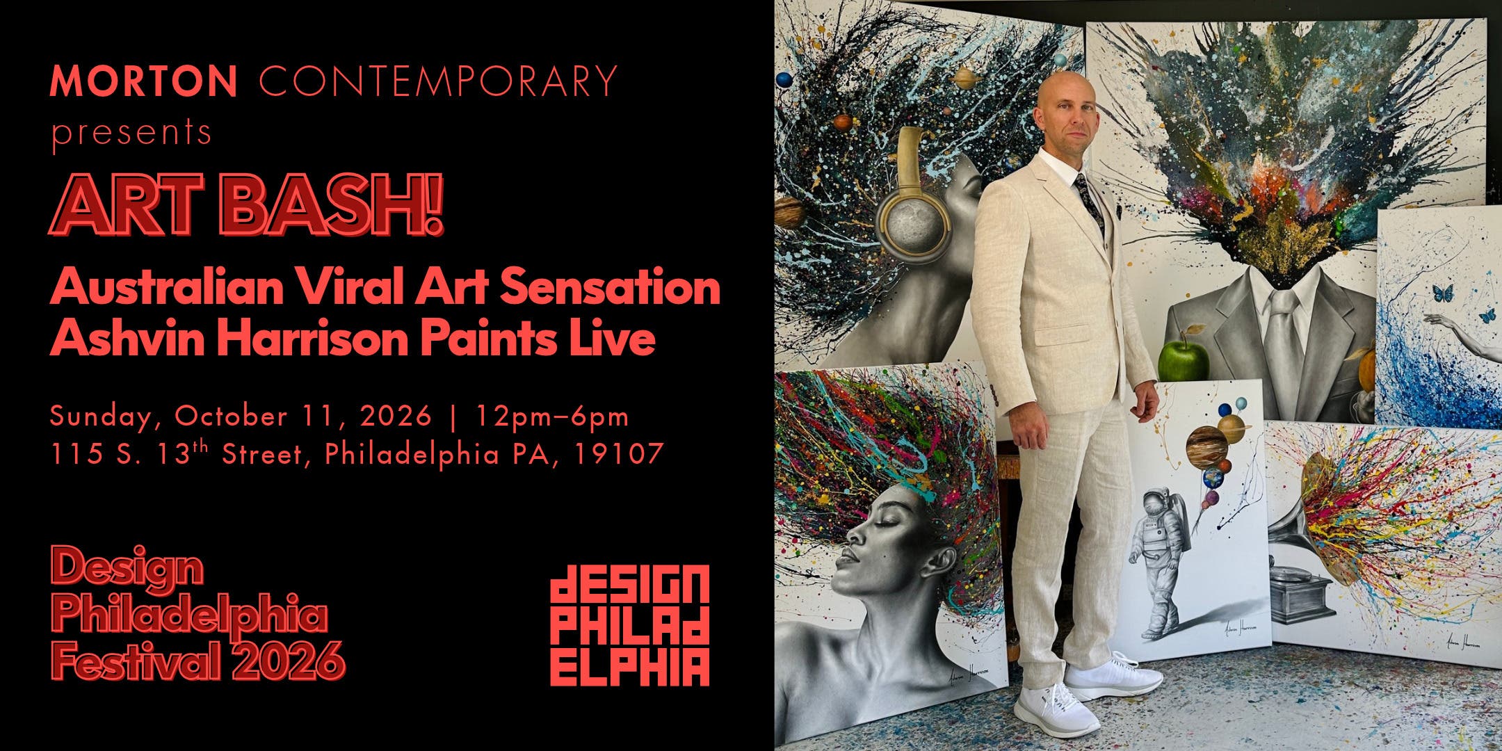 ART BASH! Australian Viral Art Sensation Ashvin Harrison Paints Live