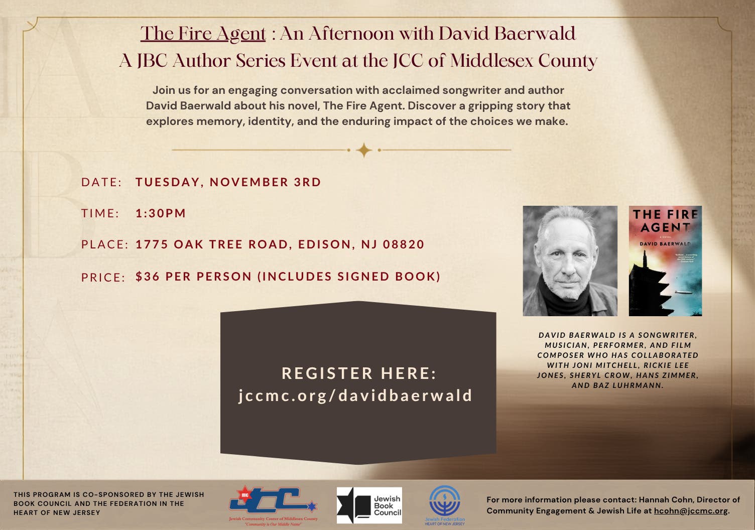 The Fire Agent: An Afternoon With David Baerwald
