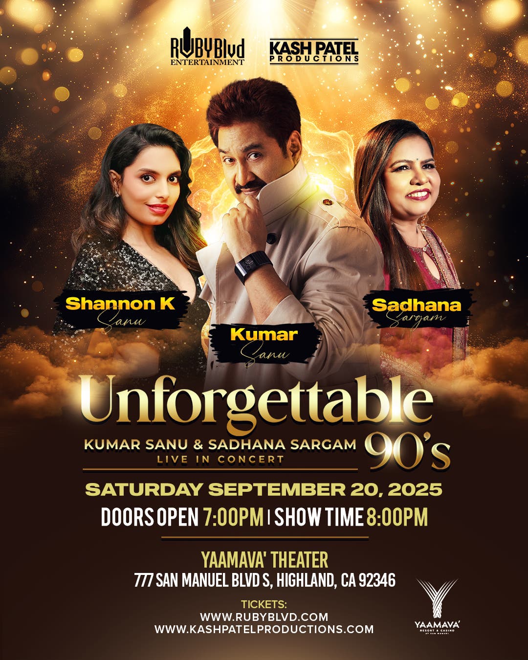 Kumar Sanu & Sadhana Sargam Live in Concert – Yaamava’ Resort & Casino