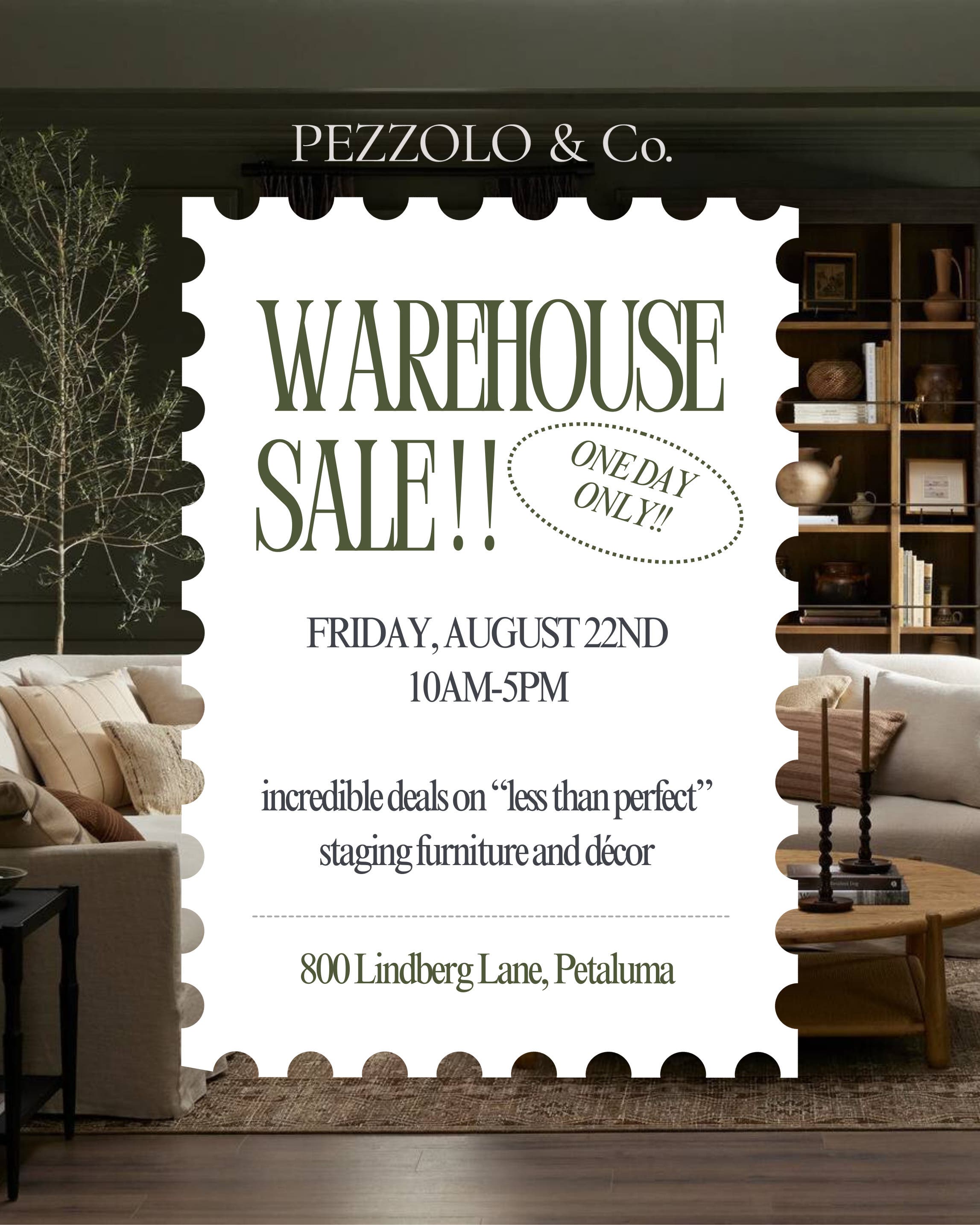One Day Warehouse Sale!