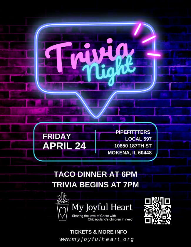 My Joyful Heart Trivia Night