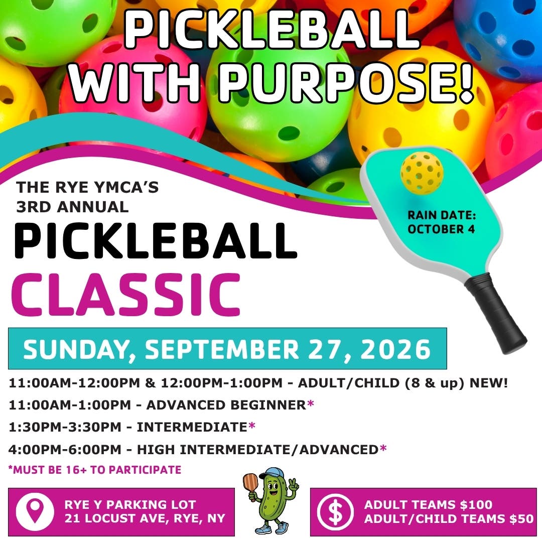 Rye YMCA's 3rd Annual Pickleball Classic