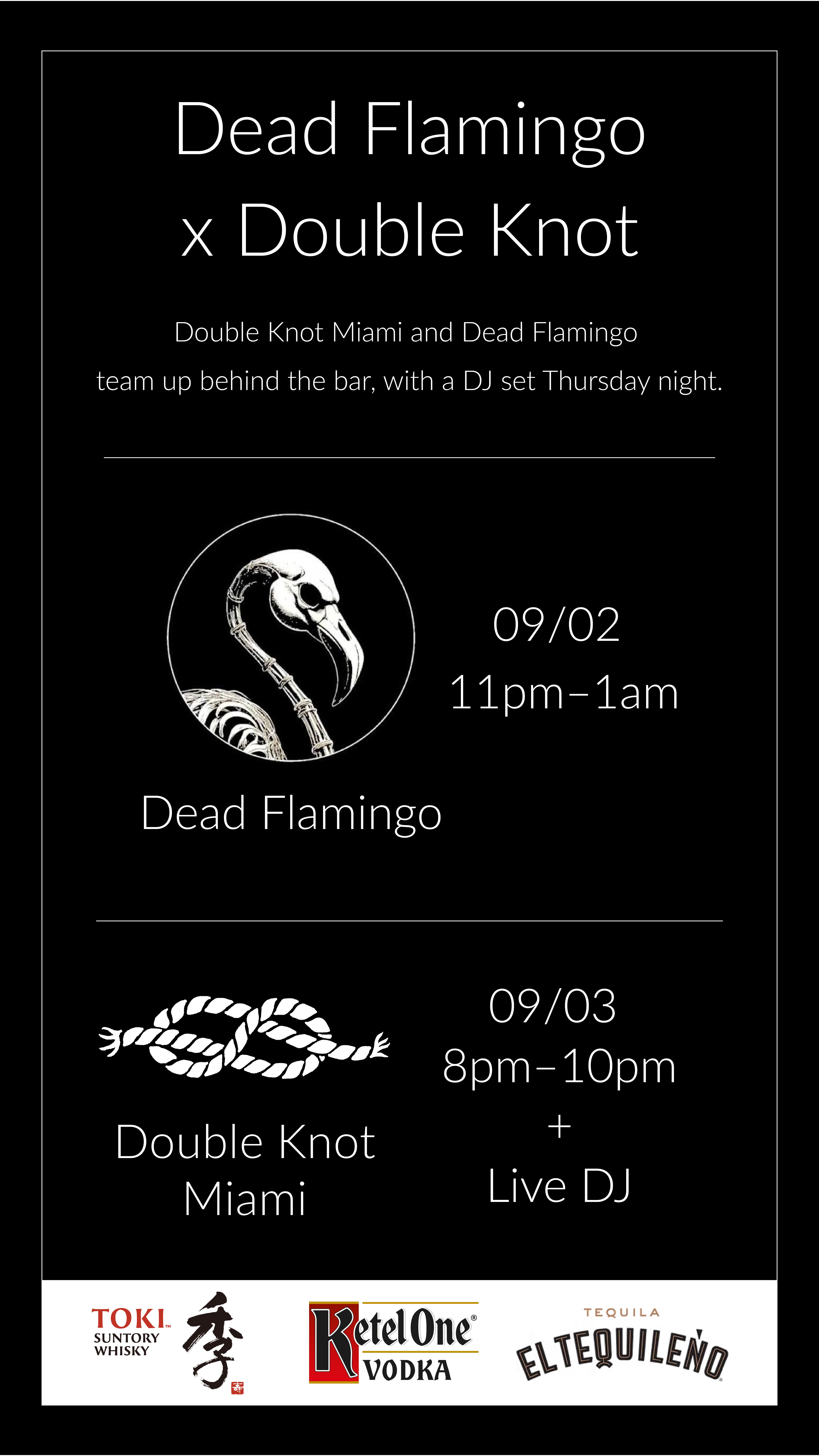 Double Knot x The Dead Flamingo Two-Night Bartender Exchange