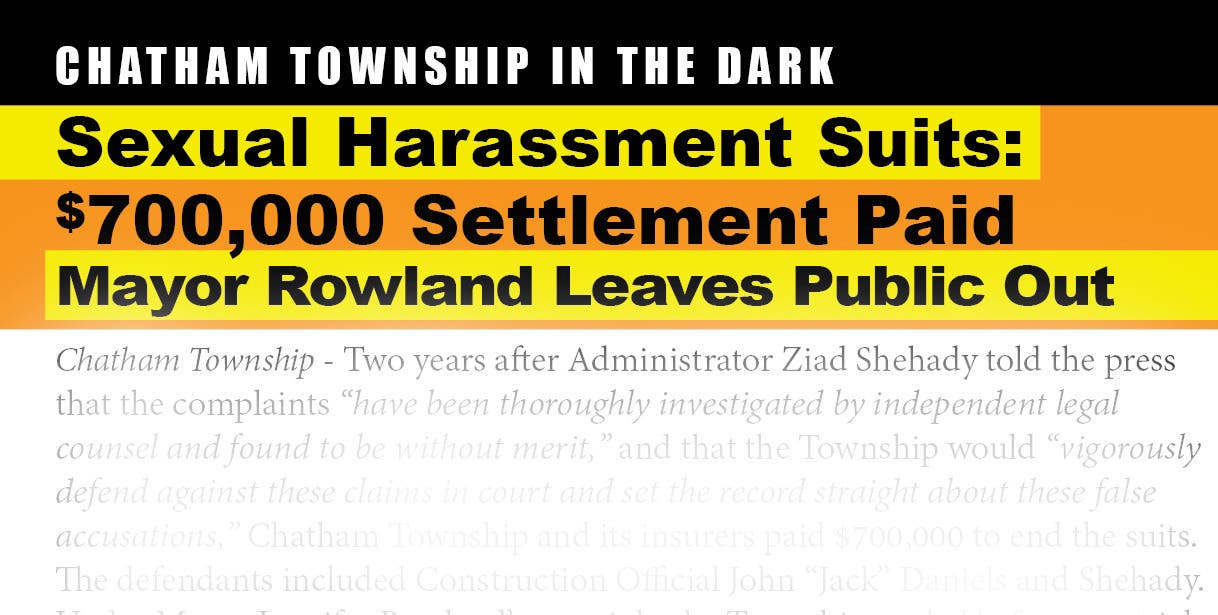 Sexual Harassment Suits - $700,000 Settlement Paid - Mayor Rowland Leaves Public Out
