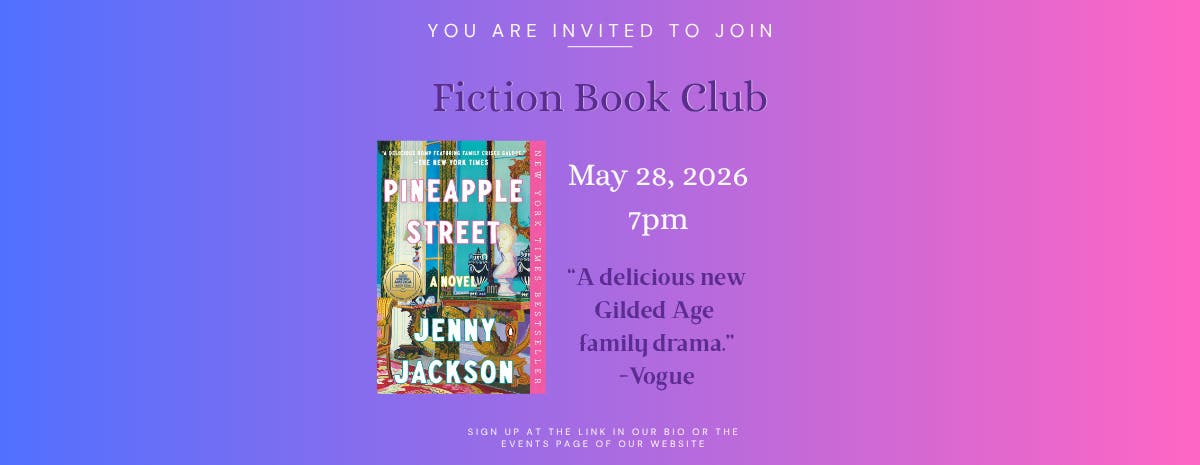 Fiction Book Club – Pineapple Street by Jenny Jackson