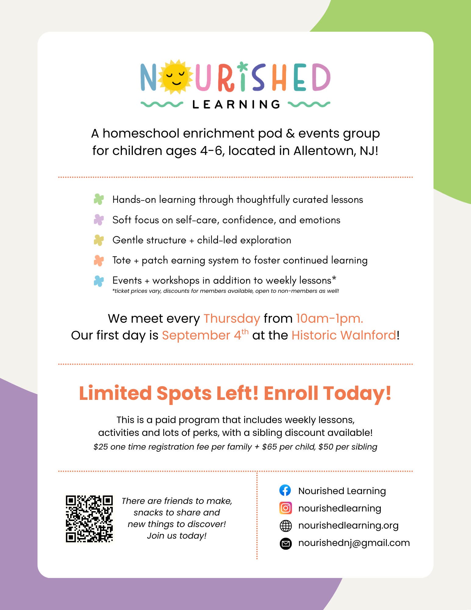 Nourished Learning Pod Enrollment is Open! 