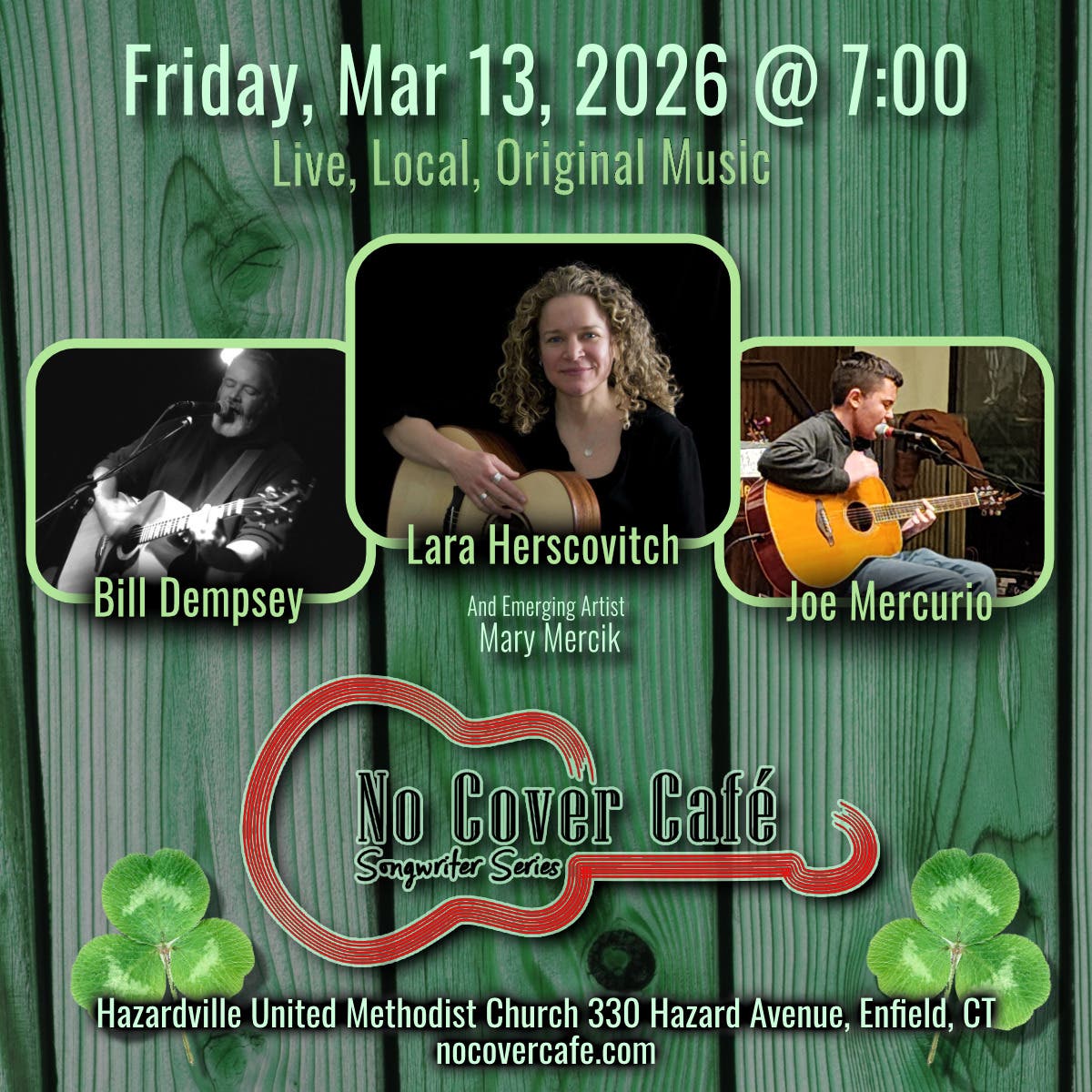 No Cover Cafe, Original Music Concert