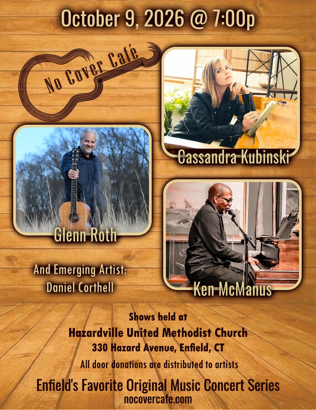 No Cover Café Concert Series, October 9, 2026