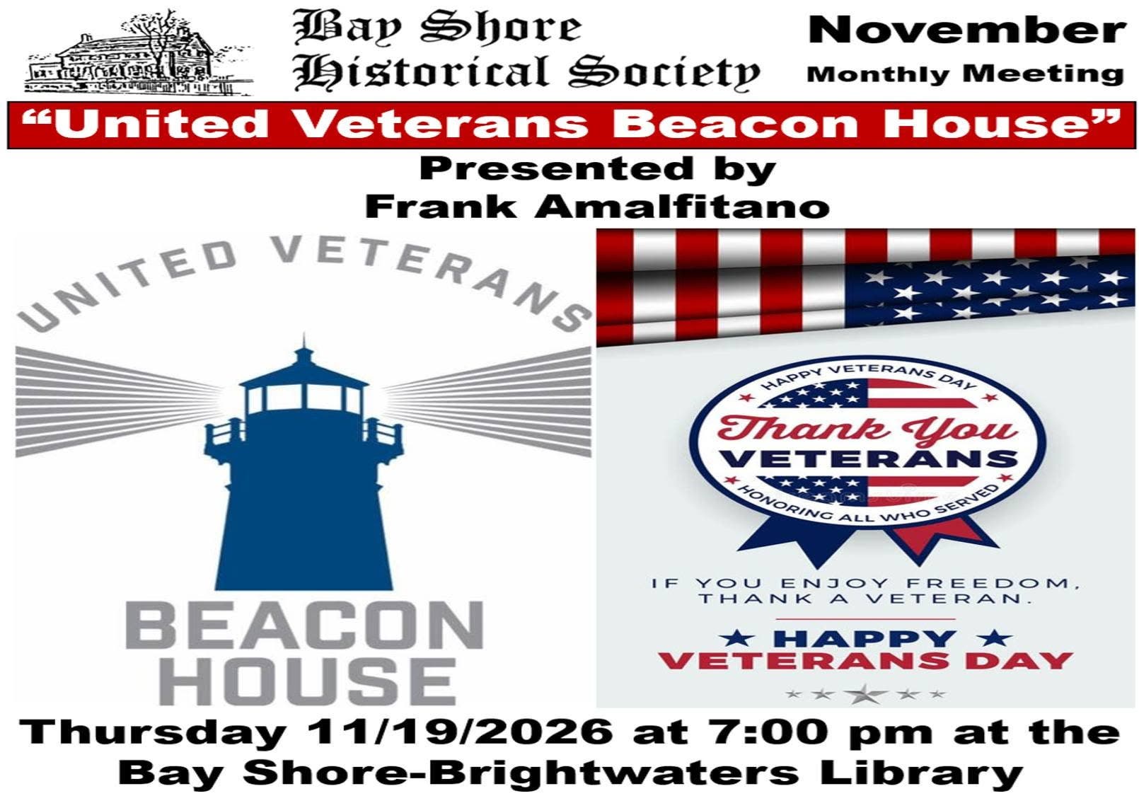 Bay Shore Historical Society November Meeting Click to teach Gma